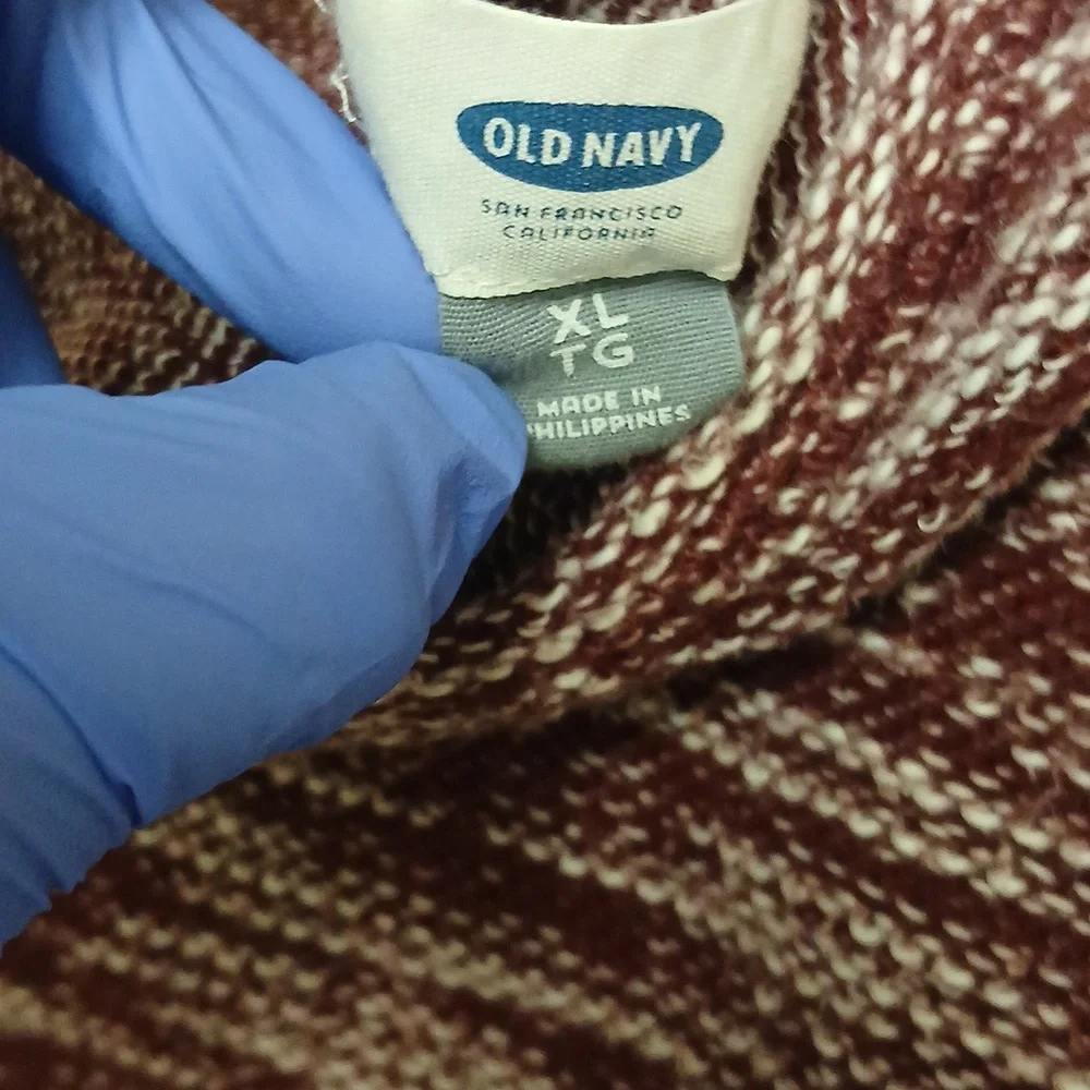 OLD NAVY SCOOP NECK BROWN/CREAM LONG SLEEVED SWEATER SIZE XL